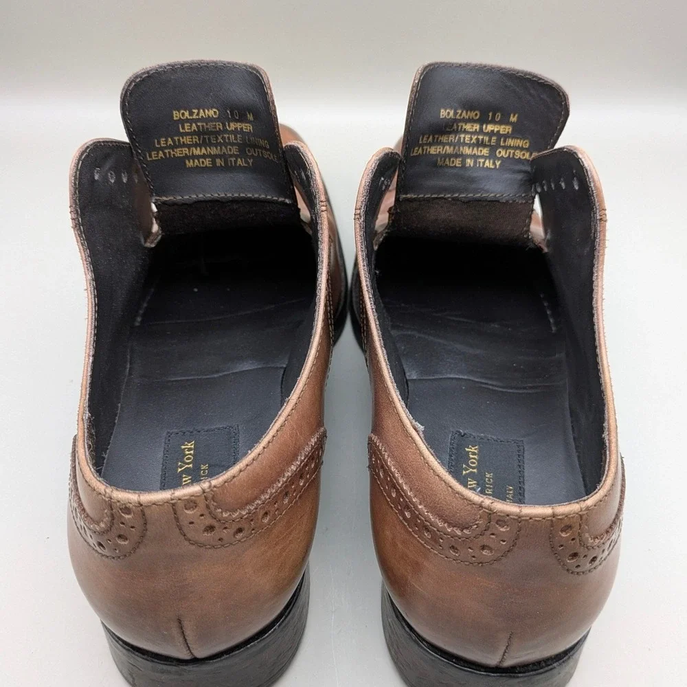 To Boot New York Bolzano Brown Leather Cap Toe Brogue Oxford Shoes Mens 10 M